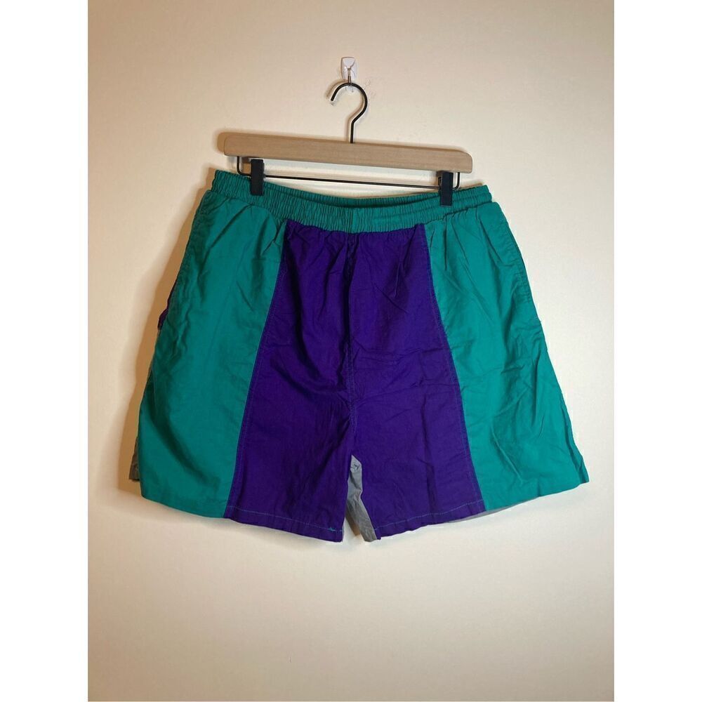 Vintage Basic Editions Mens XL Cotton Shorts w/ Lining Color Block